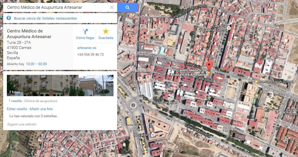 Ubicación Artesanar Camas en Google-Maps